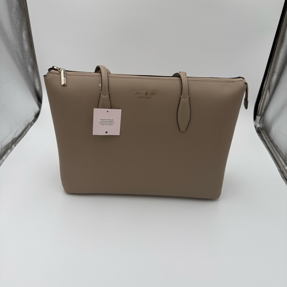kate spade Handbags - kate spade All Day timeless large Taupe Leather Zip-Top Tote NWT
